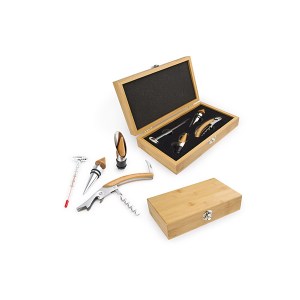 Caja de Bambu 4 Accesorios HO0084